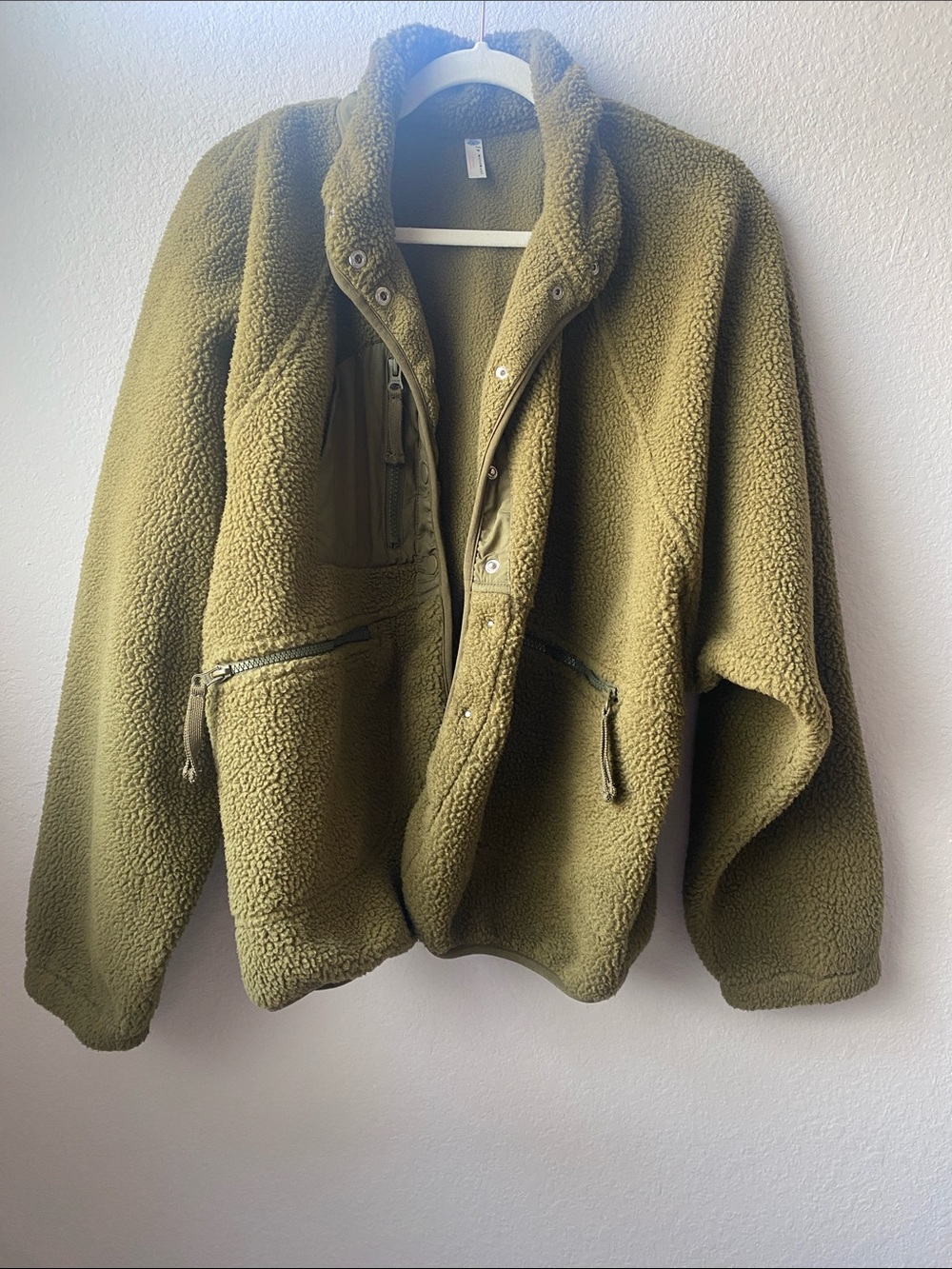 FP Movement by Free People Olive HIT THE SLOPES FLEECE JACKET